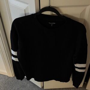 Year of Ours Black and White Striped Sleeve Sweater